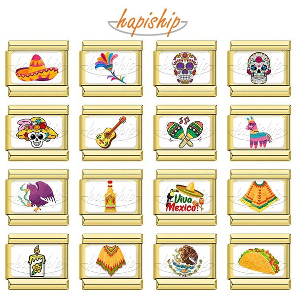 Golden Mexico Skull Flower Hat  TZ036-Gold