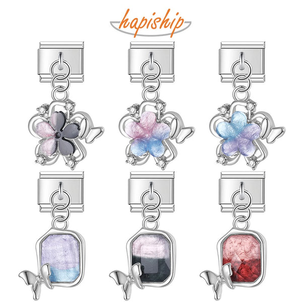 Colored Diamond Flower Butterfly DJ1633