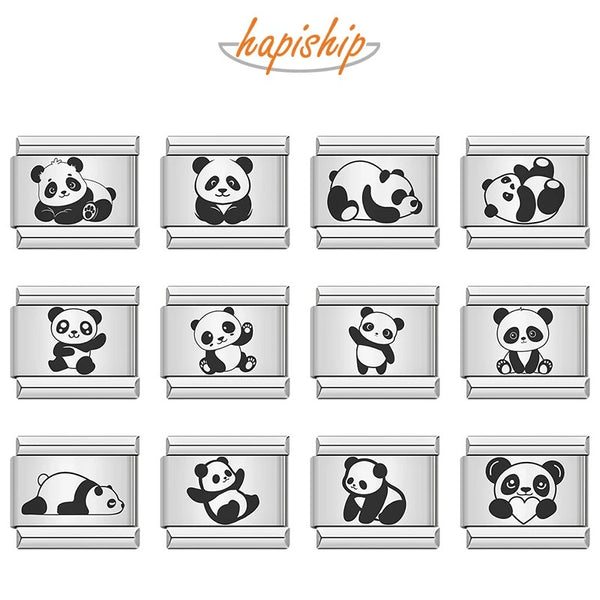 Hapiship Cute Panda Charms Italian Links DJ1289