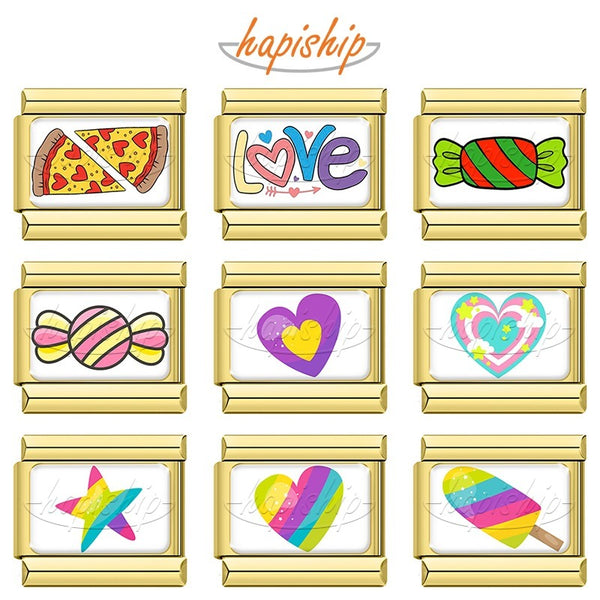 Golden Candy Pizza Star Heart TZ004-Gold