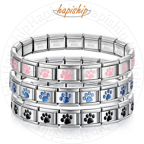 Pink Blue Black Paw Bracelet G267