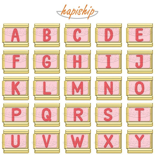 Golden Red 26 English Letters  TZ065