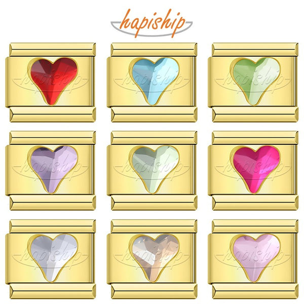 Golden Romantic Heart Shiny  DJ2003-Gold