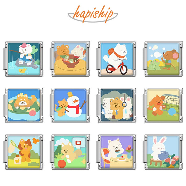 Animals Cat Dog Bear Mouse  TZ135-Silver