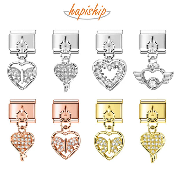 Hapiship Romantic Heart Butterfly Dazzling DJ625