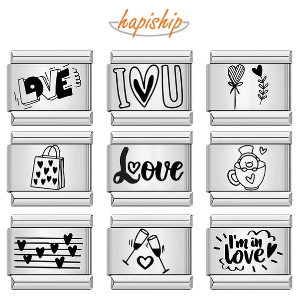 Hapiship Stainless Steel Romantic Heart Love DJ920-D