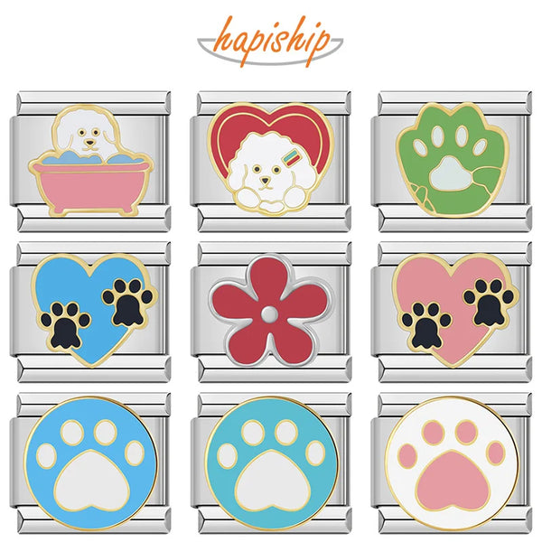 Hapiship Pretty Colors Flower Round Dog Paw DJ1141-C