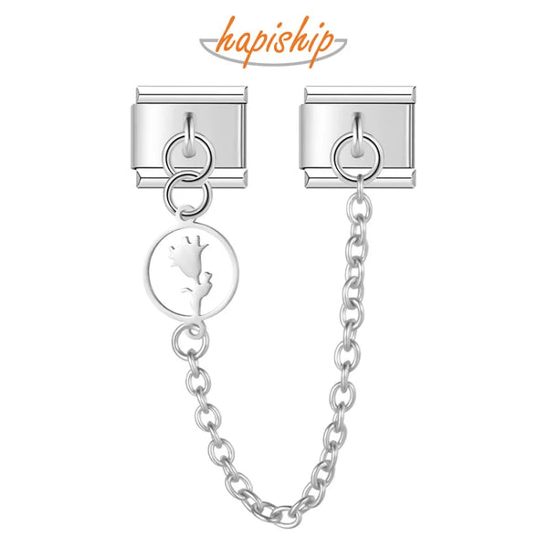 Hapiship Skull Flower Mermaid Chain DJ1089