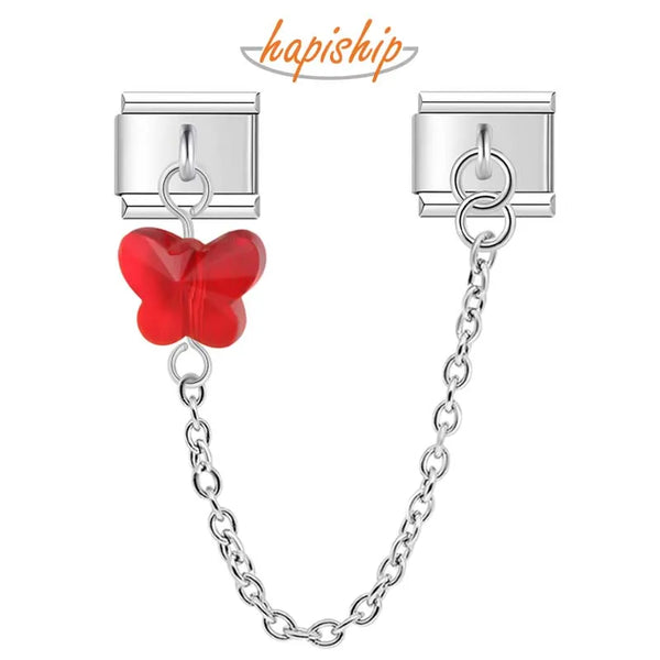 Hapiship 10mm Butterfly Chain Italian Charms Link DJ029