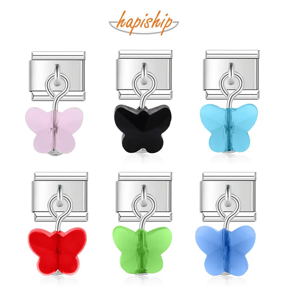 Hapiship Pretty Colorful Crystal Butterfly DJ029