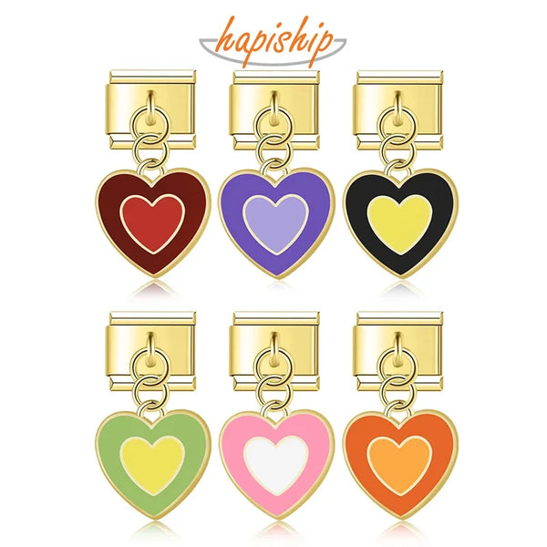 Hapiship Pretty Colorful Romantic Heart DJ912