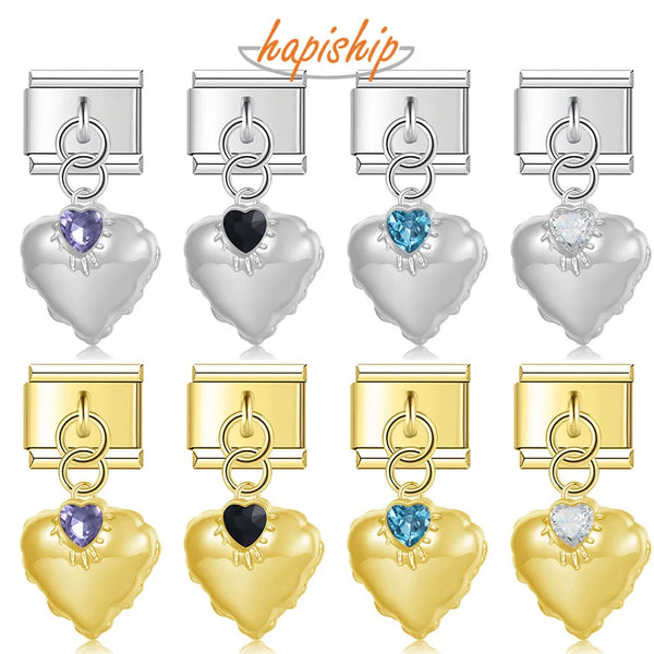 Heart Shiny CZ Italian DJ1039