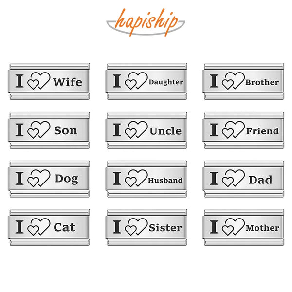 Hapiship I Love Dad Son Wife Nana Cat Dog DJ354