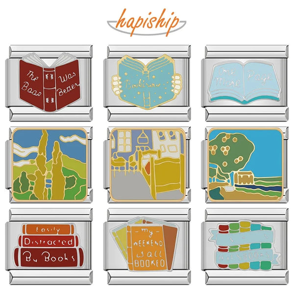 Hapiship Book Scenery Charms Italian Links DJ1210-B