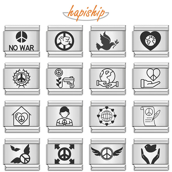 Hapiship World Peace Charms Italian Links DJ1113