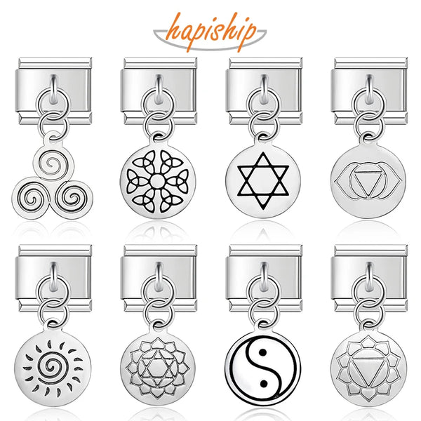 Hapiship Tai Chi Elephant Italian Charms Links DJ269