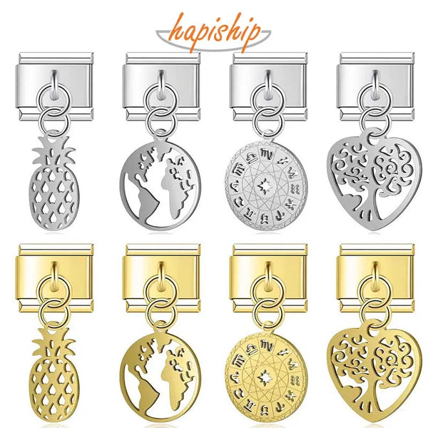 Hapiship World Map Heart Tree Sun Pineapple DJ237