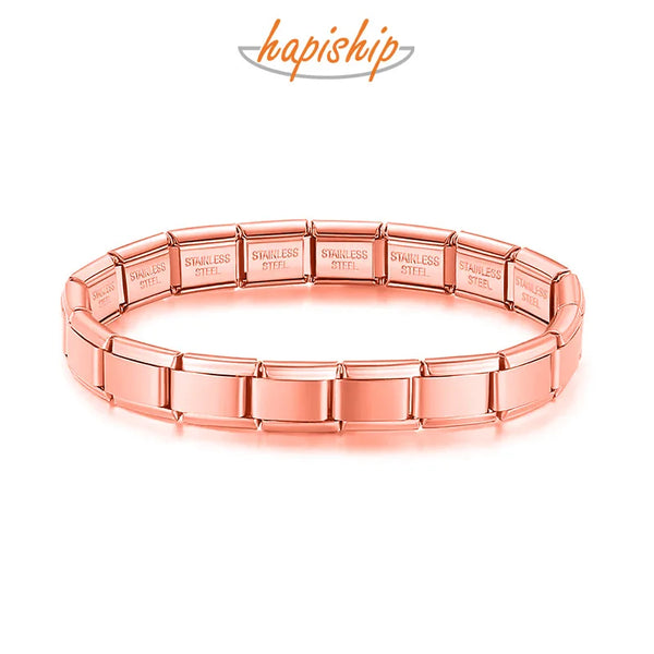 Pulsera elástica con dijes italianos Hapiship Rose ST-Rose 