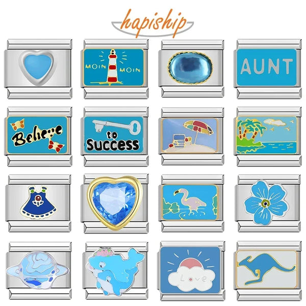 Hapiship Blue Heart Flower ZH014