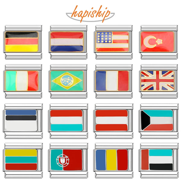 Hapiship Beads World National Flag ZH022