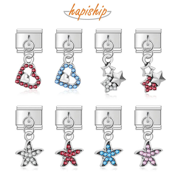 Hapiship Original Daisy Heart Star Rhinestone DJ073