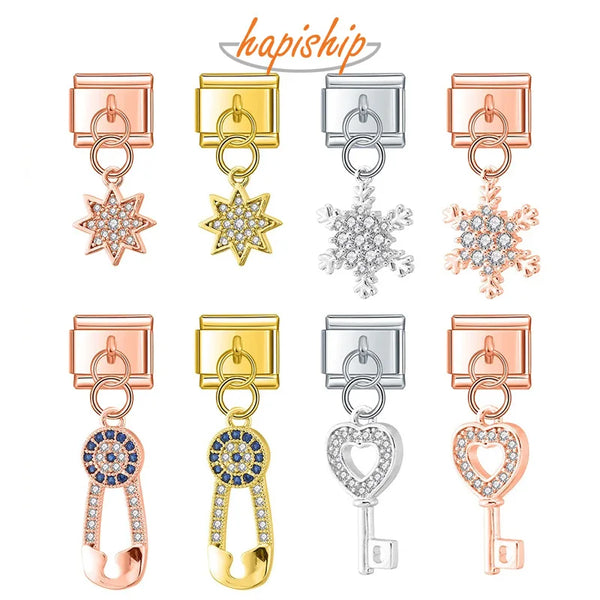 Hapiship Key Paper Clip Star Snowflake Shiny DJ441