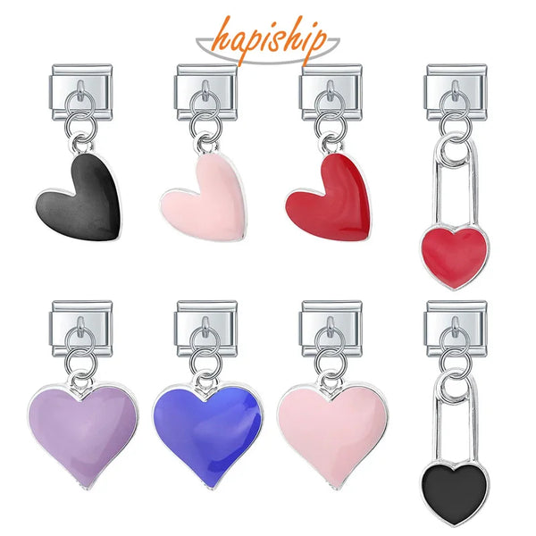 Hapiship Sweet Colour Heart Love Paper Clip DJ424