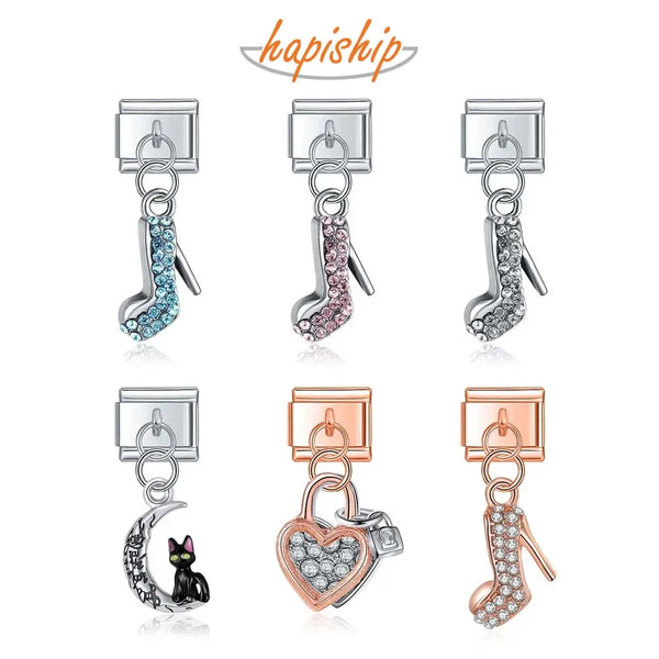 Hapiship Moon Cat Love High Heel Zircon DJ578