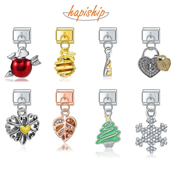 Hapiship Heart Leaves snowflake DJ364