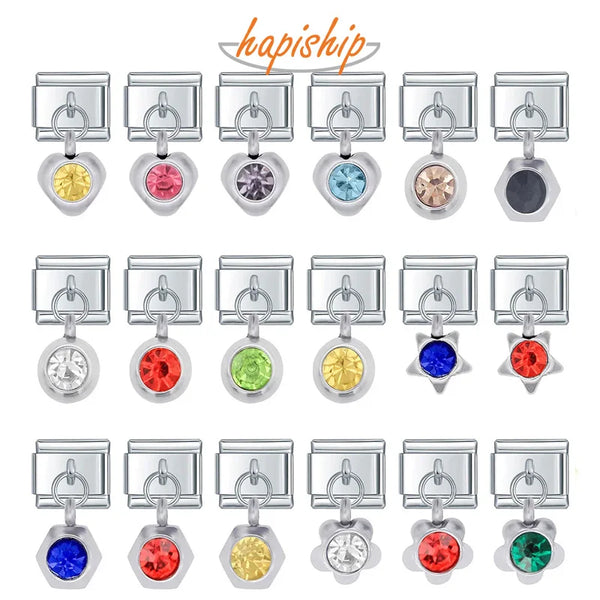 Hapiship Heart Flower Star Round Color Shiny DJ004