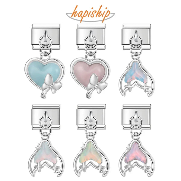 Mermaid Tail Heart CZ  DJ1385