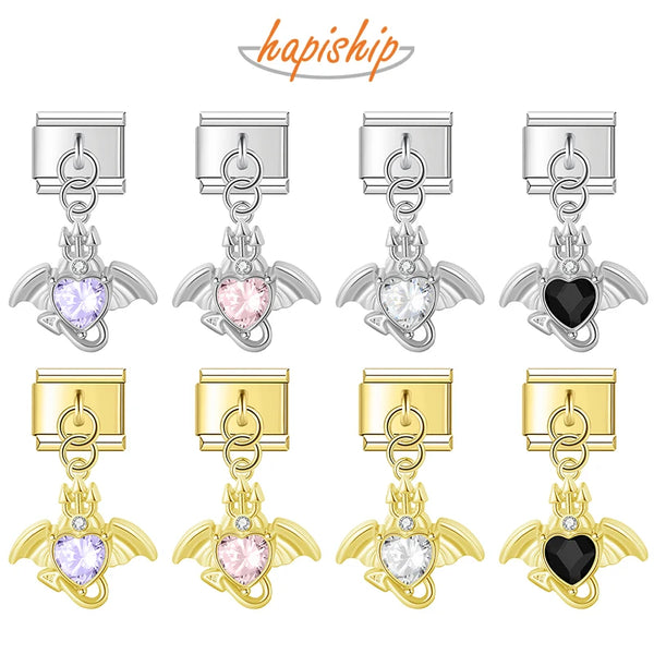 Bat Heart Shiny CZ  DJ1435