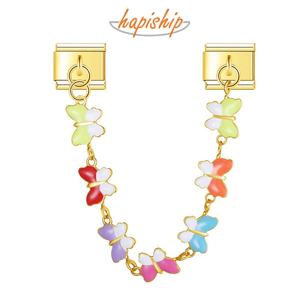 Heart Bow Butterfly Lip Chain DJ1692