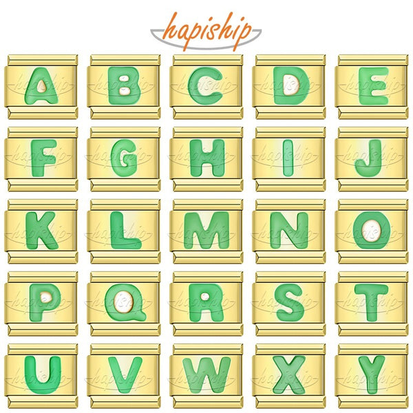 Golden Green 26 Letter DJ2024