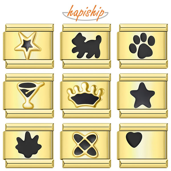 Star Dog Heart Crown  DJ1586-Black