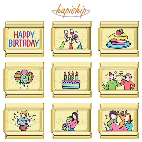 Golden Happy Birthday TZ030-Gold