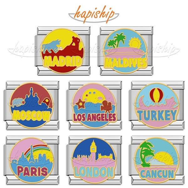 Round Paris London Cancun Mossow Turkey Madrid DJ1839-A