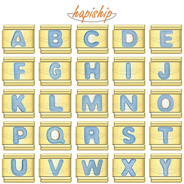 Golden Blue 26 Letter DJ1821