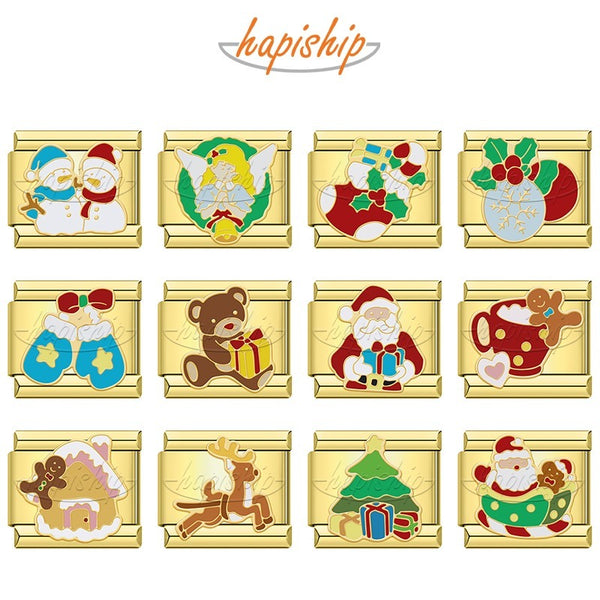 Golden Christmas Snowman Reindeer  DJ2015