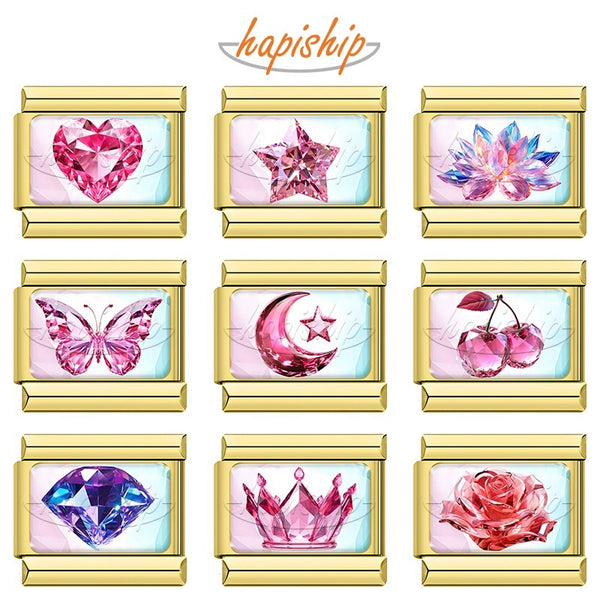 Heart Star Butterfly Crown TZ063-Gold